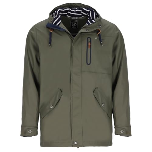 Dry Fashion Herren PU-Parka Lübeck - Regenjacke Herren Wasserdicht Winddicht Reißverschluss Outdoor Jacke Männer in Oliv Größe 3XL Dry Fashion Herren PU-Parka Lübeck - Regenjacke Herren Wasserdicht Winddicht Reißverschluss Outdoor Jacke Männer in Oliv Größe 3XL von Dry Fashion