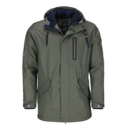 Dry Fashion Herren Regenjacke Bergen - Herrenjacke Regenmantel Männer Jacke Gefüttert Winddicht Wasserdicht in Oliv Größe 3XL Dry Fashion Herren Regenjacke Bergen - Herrenjacke Regenmantel Männer Jacke Gefüttert Winddicht Wasserdicht in Oliv Größe 3XL von Dry Fashion