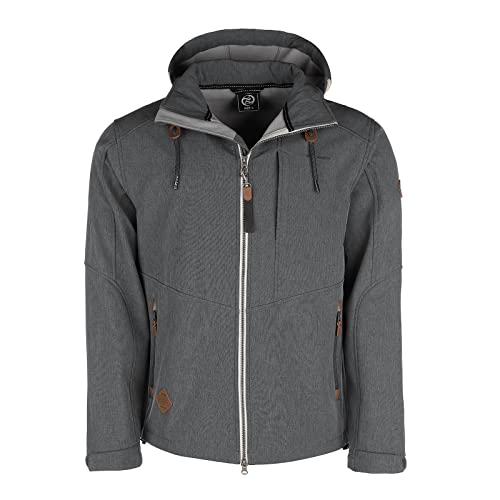 Dry Fashion Herren Softshell Jacke Eckernförde Meliert - Softshelljacke Outdoorjacke mit abnehmbarer Kapuze Windabweisend Wasserabweisend in Anthrazit Größe XL Dry Fashion Herren Softshell Jacke Eckernförde Meliert - Softshelljacke Outdoorjacke mit abnehmbarer Kapuze Windabweisend Wasserabweisend in Anthrazit Größe XL von Dry Fashion