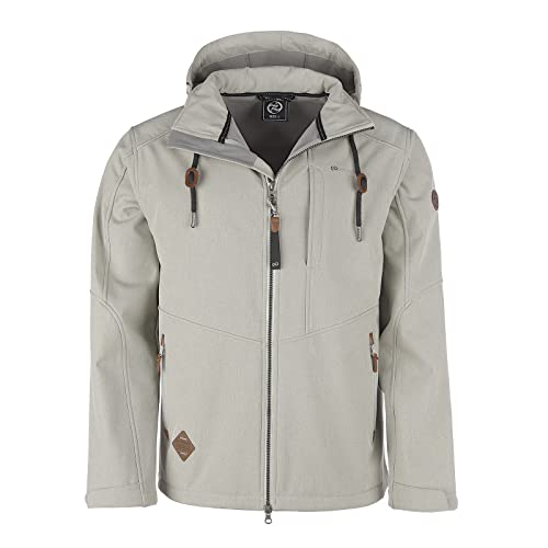 Dry Fashion Herren Softshell Jacke Eckernförde Meliert - Softshelljacke Outdoorjacke mit abnehmbarer Kapuze Windabweisend Wasserabweisend in Grau Größe 3XL Dry Fashion Herren Softshell Jacke Eckernförde Meliert - Softshelljacke Outdoorjacke mit abnehmbarer Kapuze Windabweisend Wasserabweisend in Grau Größe 3XL von Dry Fashion