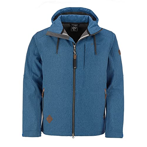 Dry Fashion Herren Softshell Jacke Eckernförde Meliert - Softshelljacke Outdoorjacke mit abnehmbarer Kapuze Windabweisend Wasserabweisend in Hellblau Größe M Dry Fashion Herren Softshell Jacke Eckernförde Meliert - Softshelljacke Outdoorjacke mit abnehmbarer Kapuze Windabweisend Wasserabweisend in Hellblau Größe M von Dry Fashion