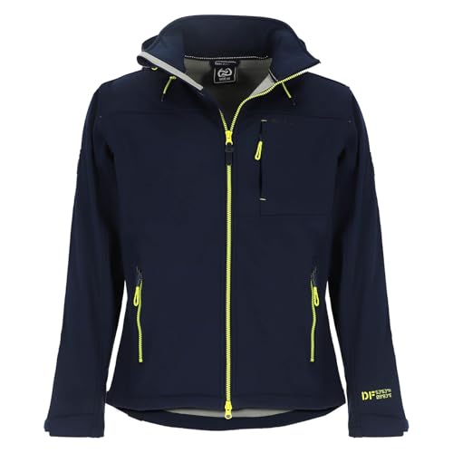 Dry Fashion Herren Softshelljacke Amrum mit Fleece-Innenfutter - Atmungsaktive Jacke mit abnehmbarer Kapuze in Schwarz Größe L Dry Fashion Herren Softshelljacke Amrum mit Fleece-Innenfutter - Atmungsaktive Jacke mit abnehmbarer Kapuze in Schwarz Größe L von Dry Fashion