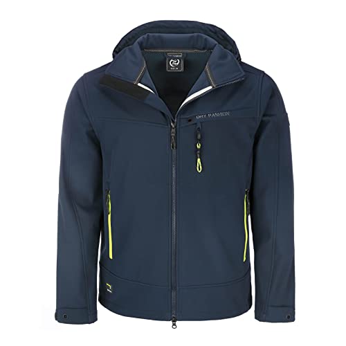 Dry Fashion Herren Softshelljacke Flensburg mit Fleece-Innenfutter - Outdoor-Jacke mit Kinnschutz und abnehmbarer Kapuze in Navy Größe XXL Dry Fashion Herren Softshelljacke Flensburg mit Fleece-Innenfutter - Outdoor-Jacke mit Kinnschutz und abnehmbarer Kapuze in Navy Größe XXL von Dry Fashion