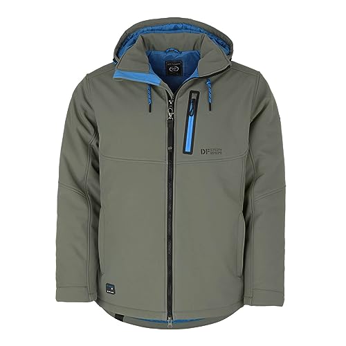 Dry Fashion Herren Softshelljacke Gotland mit Fleece-Innenfutter - Jacke Softshell mit abnehmbarer Kapuze in Oliv Größe L Dry Fashion Herren Softshelljacke Gotland mit Fleece-Innenfutter - Jacke Softshell mit abnehmbarer Kapuze in Oliv Größe L von Dry Fashion