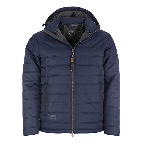 Dry Fashion Herren Steppjacke Stade - Jacke gesteppt mit verstellbarer und abnehmbarer Kapuze in Navy Größe 5XL von Dry Fashion