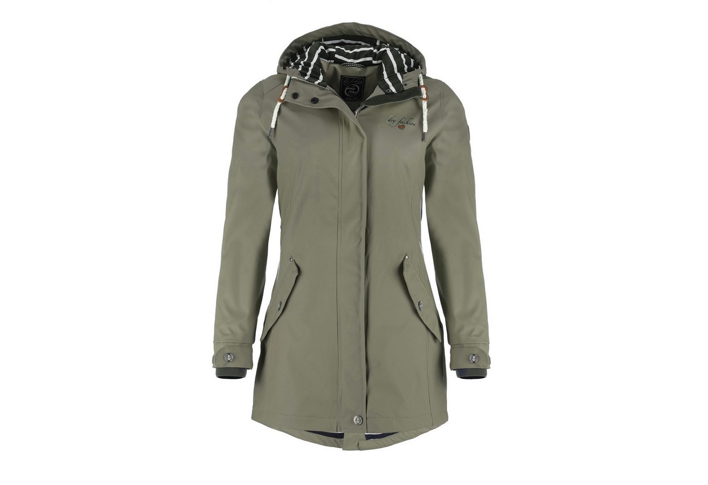 Dry Fashion Regenjacke Damen Regenmantel Kiel mit verstellbarer Kapuze - wind- & wasserdicht von Dry Fashion