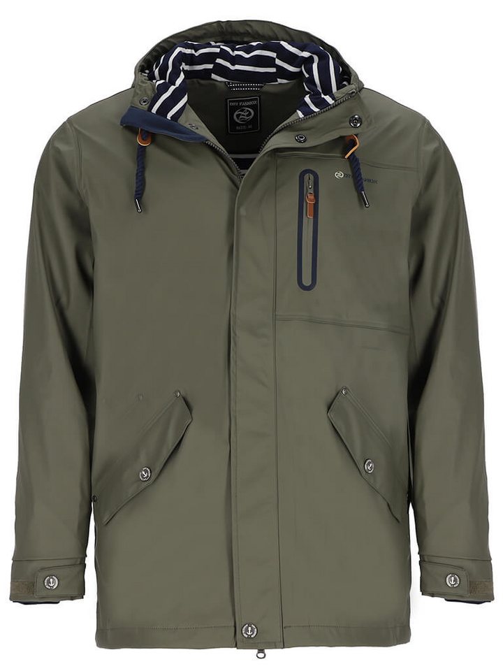Dry Fashion Regenjacke Herren Parka Lübeck mit verstellbarer Kapuze - wasserdicht & winddicht von Dry Fashion