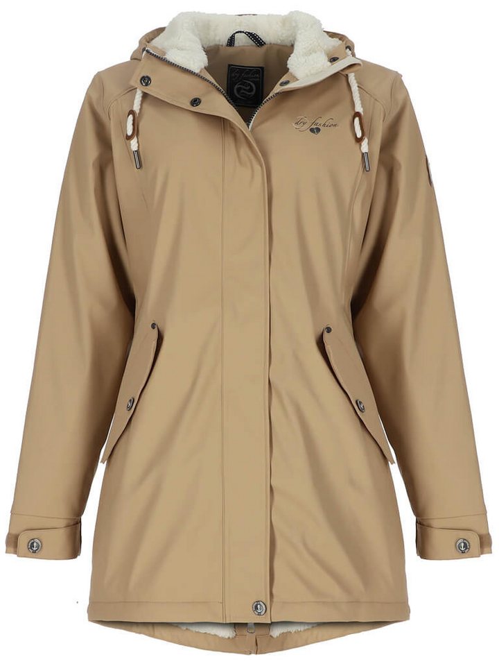 Dry Fashion Regenmantel Damen Regenjacke Malmö Kapuze und Teddyfleece - wind- und wasserdicht von Dry Fashion