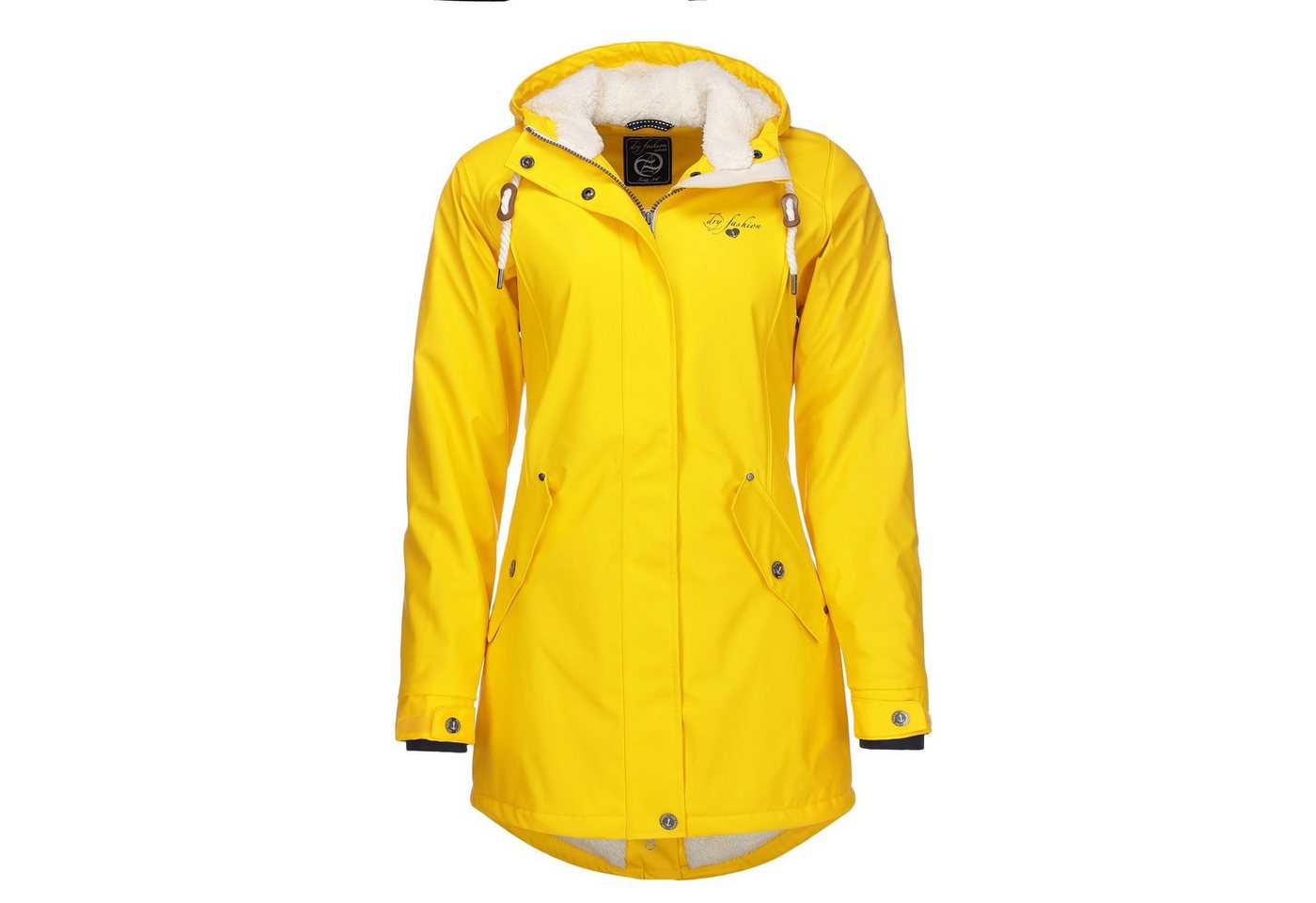 Dry Fashion Regenmantel Damen Regenjacke Malmö Kapuze und Teddyfleece - wind- und wasserdicht von Dry Fashion