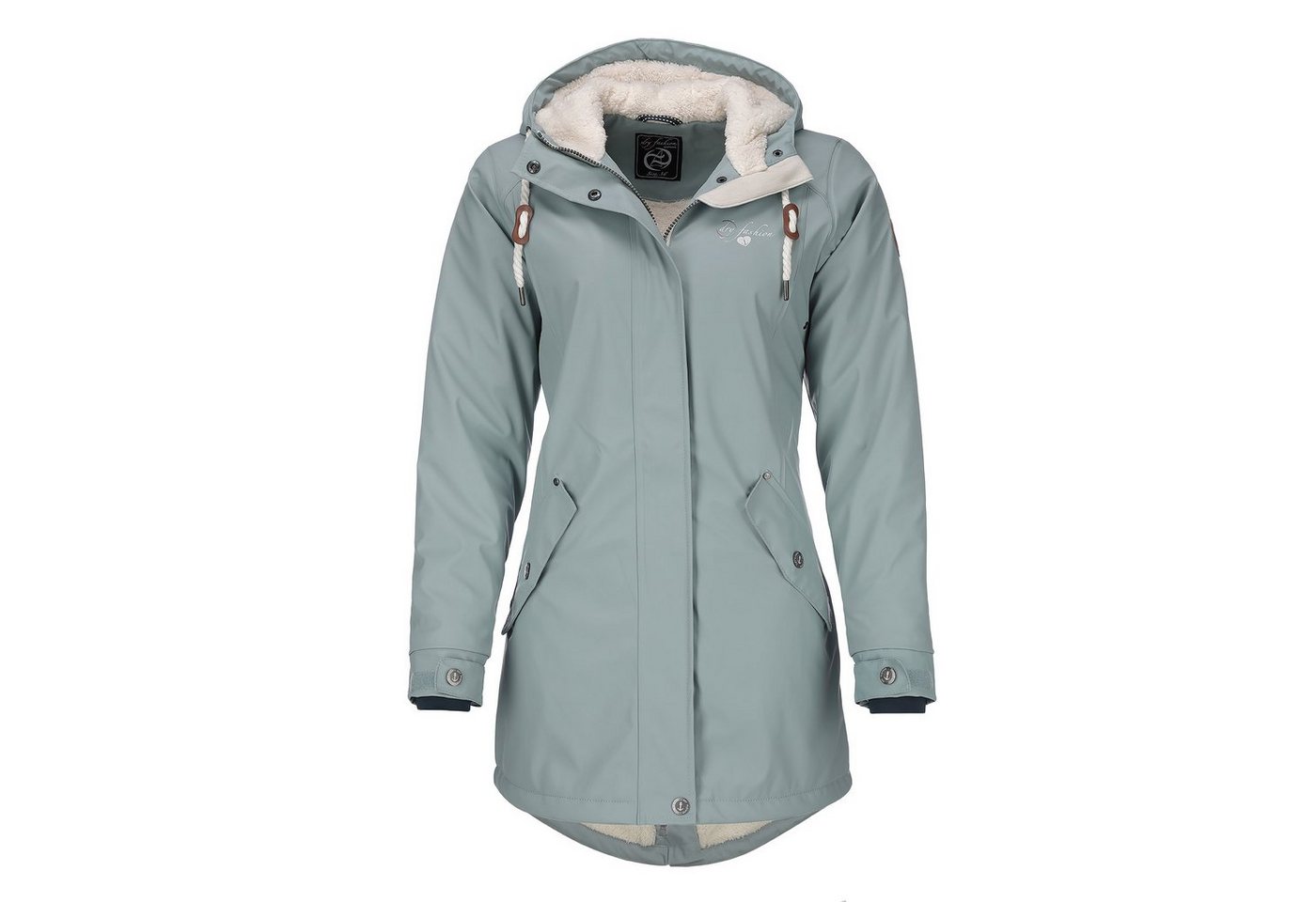 Dry Fashion Regenmantel Damen Regenjacke Malmö Kapuze und Teddyfleece - wind- und wasserdicht von Dry Fashion