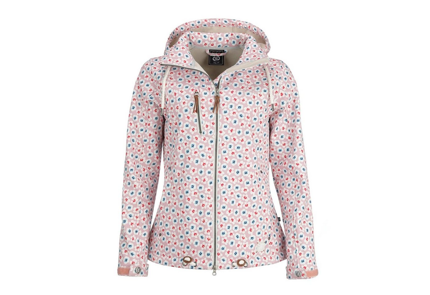 Dry Fashion Softshelljacke Damen Jacke Wismar Blumen-Print Kapuze Fleece-Futter atmungsaktiv von Dry Fashion