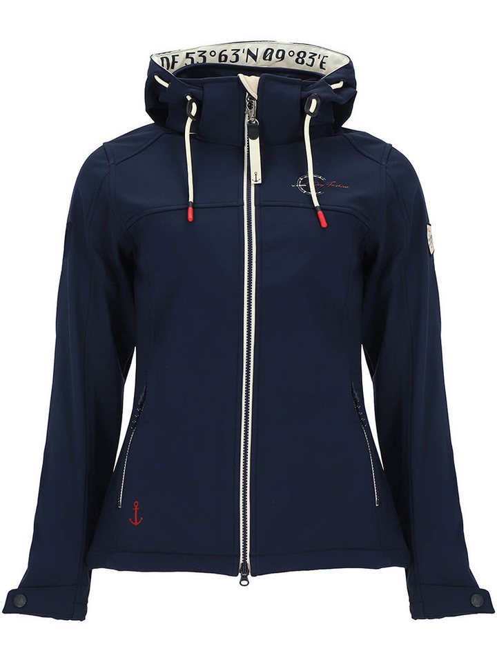 Dry Fashion Softshelljacke Damen Outdoor-Jacke Zingst mit Fleece-Innenfutter & abnehmbarer Kapuze von Dry Fashion