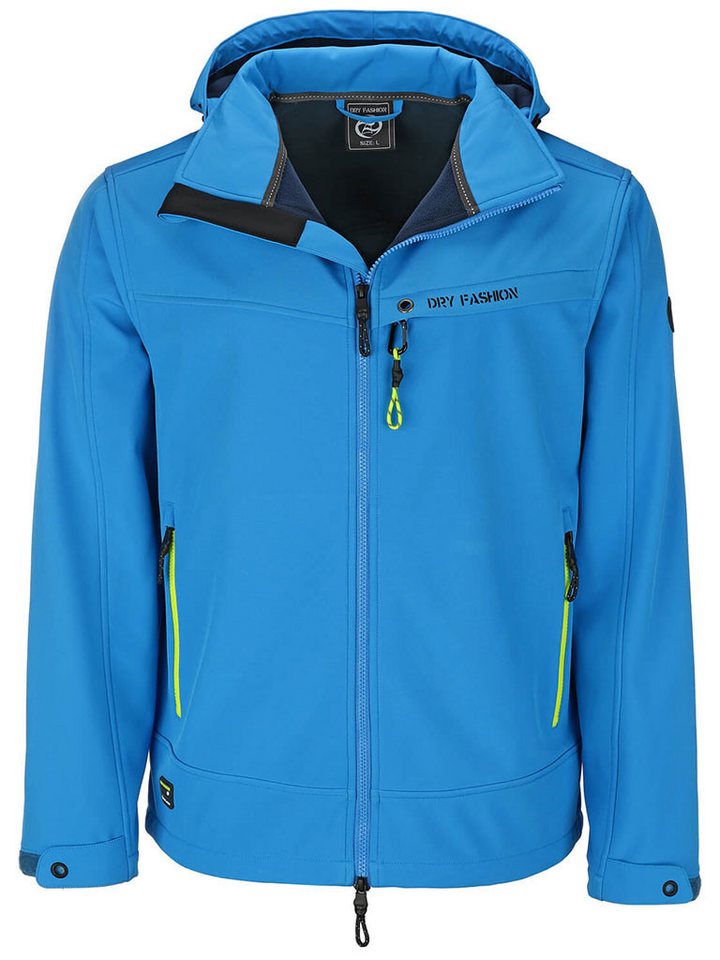 Dry Fashion Softshelljacke Herren Outdoor-Jacke Flensburg - Fleece-Innenfutter Abnehmbare Kapuze von Dry Fashion