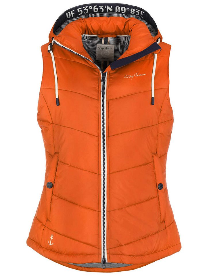 Dry Fashion Steppweste Damen Weste Rügen mit abnehmbarer Kapuze und taillierten Schnitt von Dry Fashion