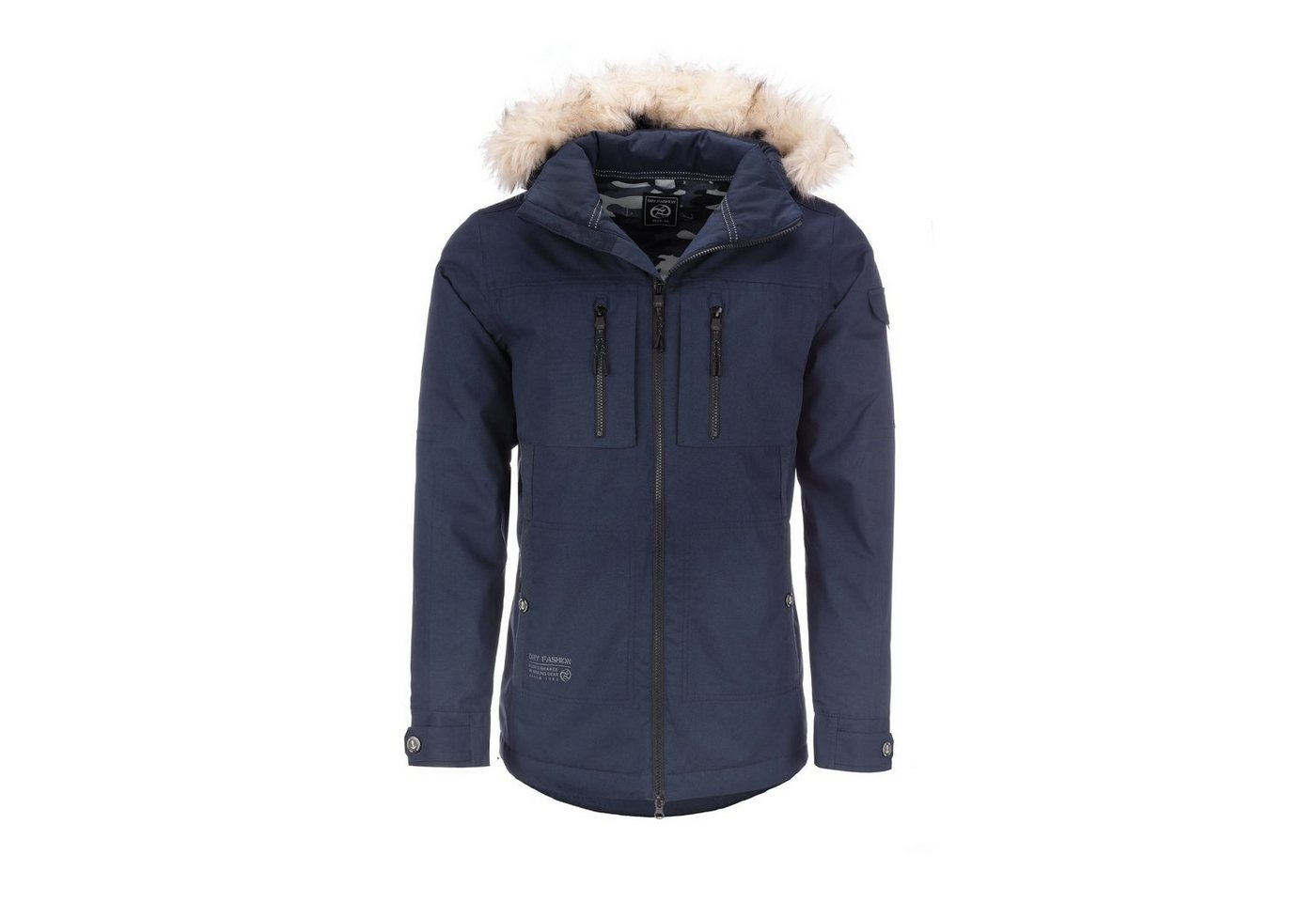 Dry Fashion Winterjacke Herren Parka Jacke Kopenhagen mit Fellimitat - winddicht wasserdicht von Dry Fashion