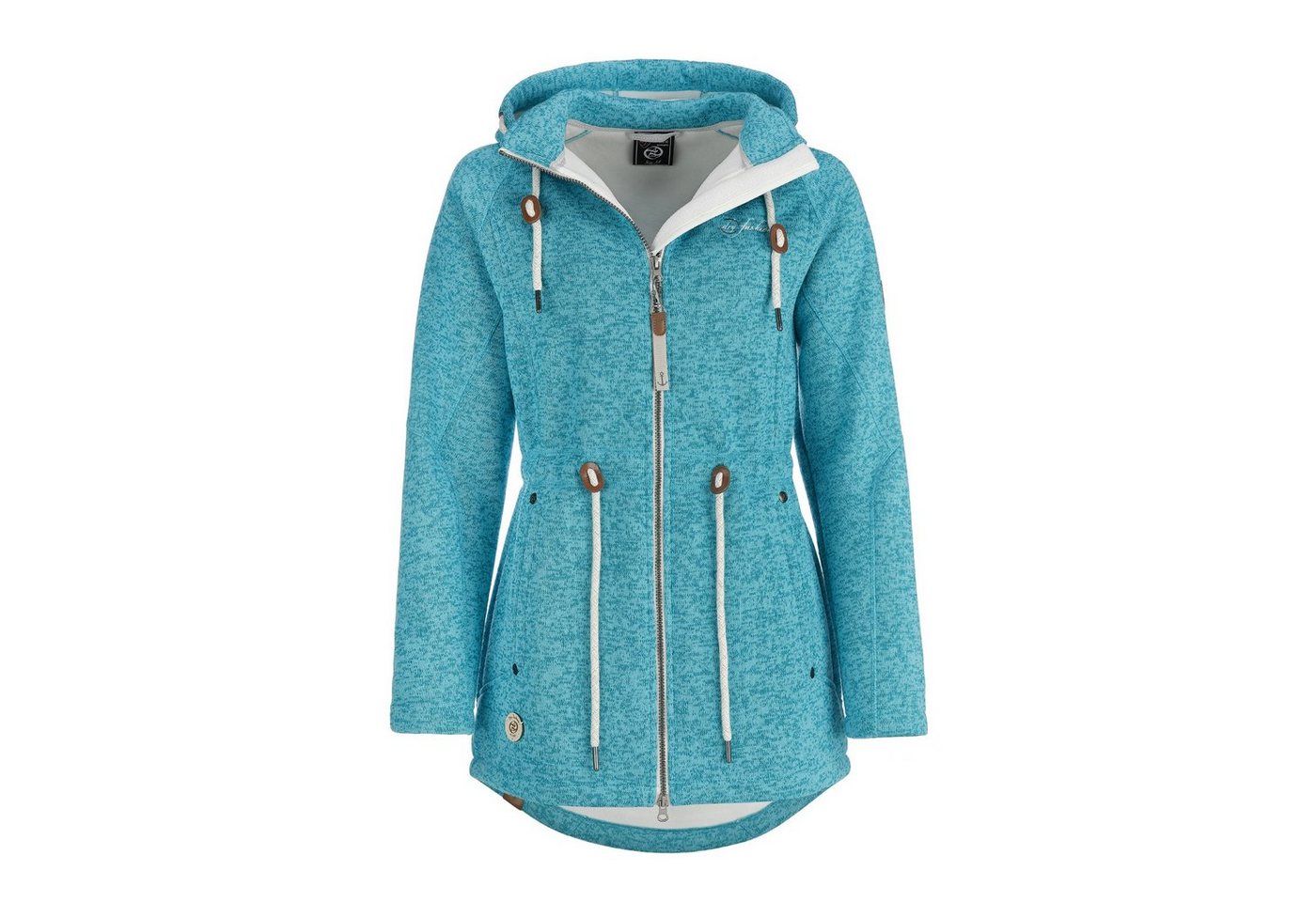 Dry Fashion Wollmantel Damen Fleece-Mantel St. Peter-Ording - Wärmende Fleecejacke mit Kapuze von Dry Fashion