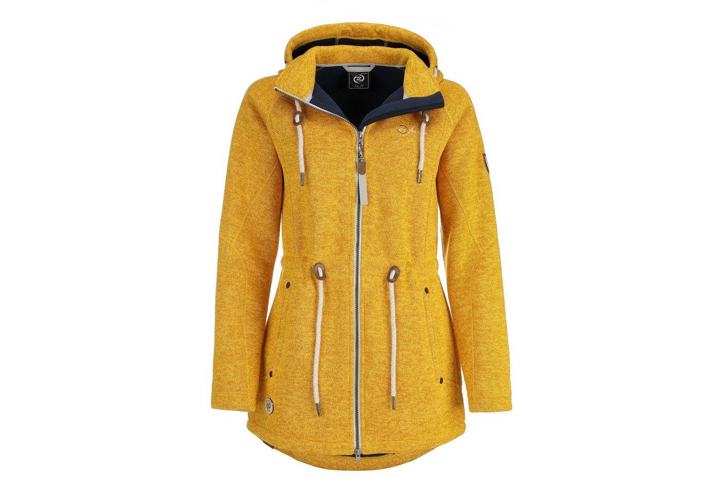 Dry Fashion Wollmantel Damen Fleece-Mantel St. Peter-Ording - Wärmende Fleecejacke mit Kapuze von Dry Fashion