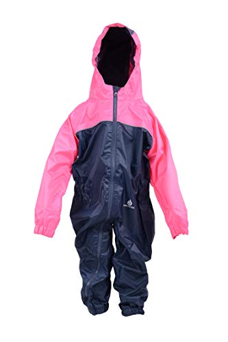 Dry Kids Regenanzug für Kinder - Marineblau/Rosa 5/6 Jahre von Dry Kids