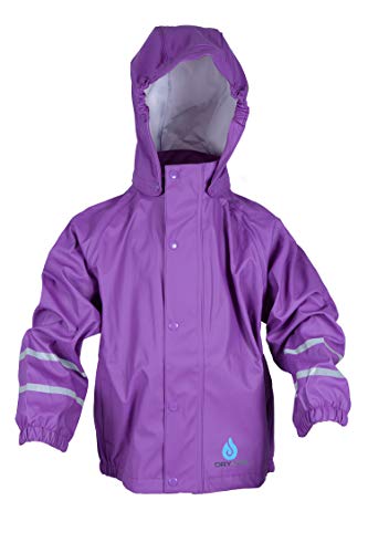 Dry Kids Regenjacke für Kinder, PU, wasserdicht - Lila - 7/8 Jahre von Dry Kids