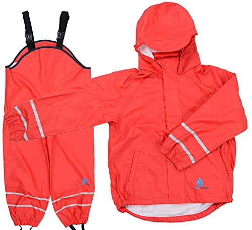 Dry Kids Regenjacke und Latzhose - Rot - 11/12 Jahre von Dry Kids