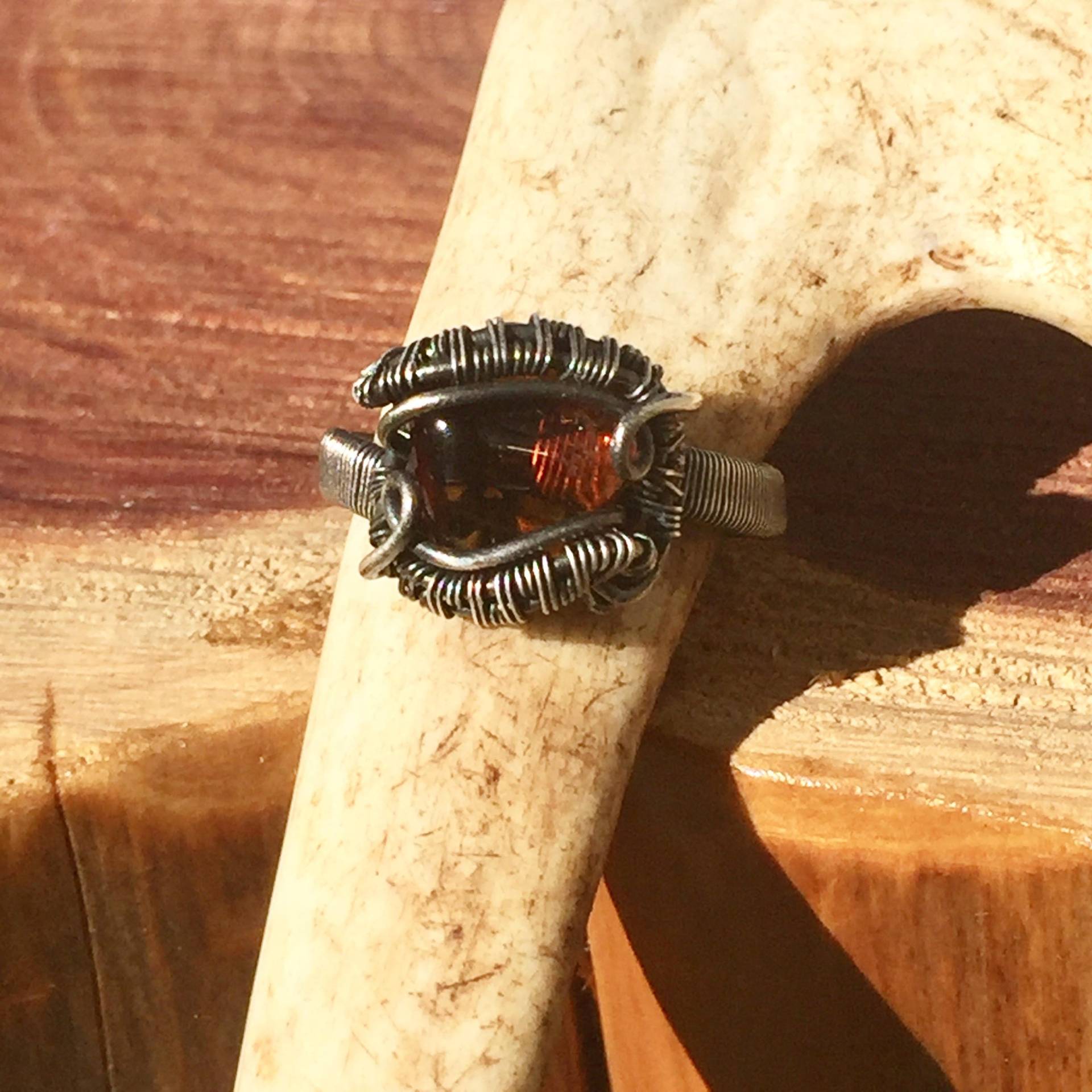 Feine Silber Und Citrin Ring Feine Silber Und Citrin Ring von DryBranchDesigns