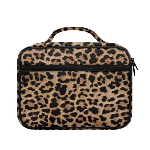 Drydeepin Klassische Leoparden-Bibelhüllen für Damen und Herren, mit Reißverschluss, Bibelträger, Büchertasche, Kirchentasche, Bibelschutz mit Griffen, christliche Geschenke, brauner von Drydeepin