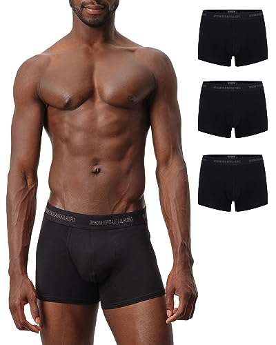 Drykorn Corbin Boxershorts Herren Baumwolle 3er-Pack | Bequeme Passform Gr. S-XL | Weich & Strapazierfähig | Unterhosen Männer mit Gummibund | Schwarz von Drykorn