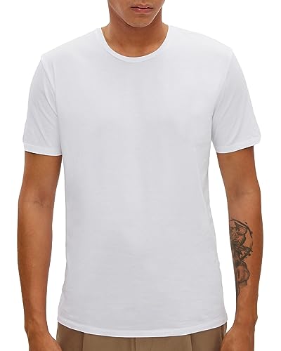 Drykorn Herren kurzärmeliges T-Shirt Carlo Größe M | Slim Fit mit Rundhals | 100% Cotton | Weiß von Drykorn