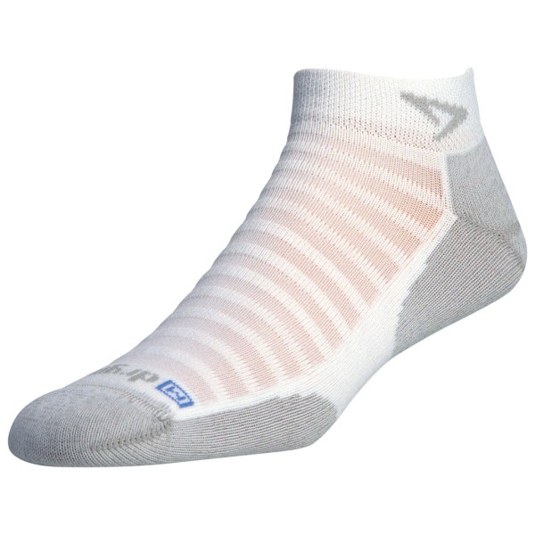 Drymax - Running Lite-Mesh 1/4 Crew - Laufsocken Gr L grau/weiß von Drymax