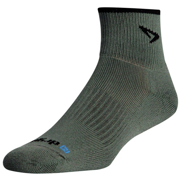 Drymax - Trail Running 1/4 Crew Turndown - Laufsocken Gr L;M;S;XL oliv von Drymax