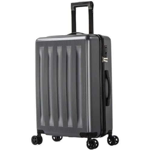 DsLkjh Reisekoffer Breiter Trolley-Koffer, Studentenkoffer, 24-Zoll-Universal-Silent-Wheel-Mode-Passwort-Box for Herren und Damen Trolley (Color : Black, Size : A) von DsLkjh