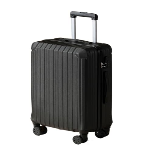 DsLkjh Reisekoffer Herren-Gepäckkoffer, Robuster Und Langlebiger, Verdickter Reisecode-Lederkoffer Mit Lenkrollen Trolley (Color : Black, Size : A) von DsLkjh