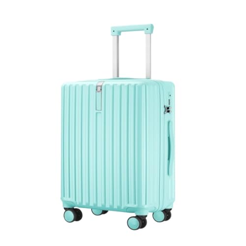 DsLkjh Reisekoffer Herren- und Damen-Aluminiumrahmen-Koffer, Trolley-Koffer, Boarding-Koffer, geräuschlos, Universal-Rad, Passwort-Box Trolley (Color : Green, Size : 24) von DsLkjh