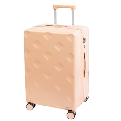 DsLkjh Reisekoffer Koffer for Männer und Frauen, 20-Zoll-Boarding-Code-Lederbox, multifunktionaler und robuster Koffer Trolley (Color : Pink, Size : A) von DsLkjh