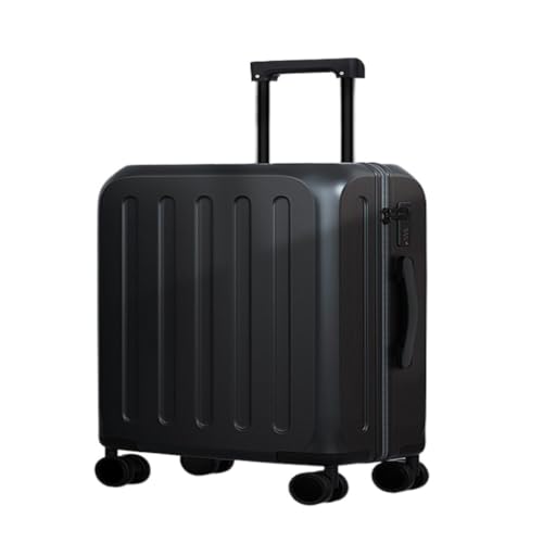 DsLkjh Reisekoffer Koffer mit Universalrädern, Koffer, Boarding-Code-Box, Herren- und Damentaschenkoffer, Trolley-Koffer Trolley (Color : Black, Size : 22) von DsLkjh