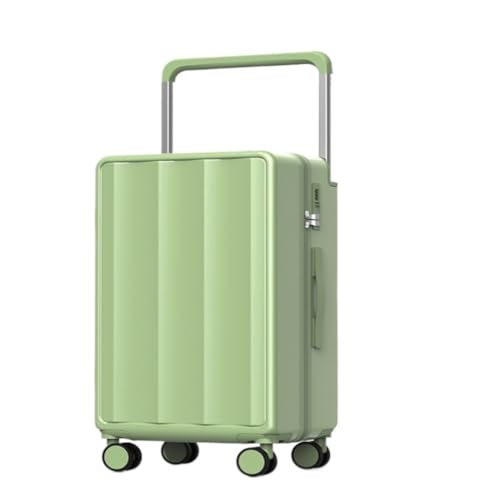 DsLkjh Reisekoffer Trolley-Koffer Damen 24-Zoll-Universalrad Mehrfarbiger Koffer 20-Zoll-Passwort-Boarding-Koffer Trolley (Color : Green, Size : A) von DsLkjh