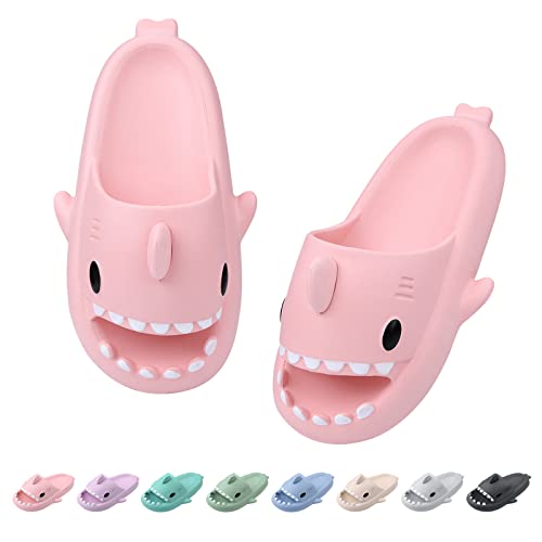 Dsaren Shark Slides Slippers Badelatschen Herren Damen Badeschlappen Rutschfest Cozy Slides Original Wolken Schlappen Pantoletten Sommer Hausschuhe Dusch Badeschuhe Strand Sandalen (40/41EU,Rosa) von Dsaren