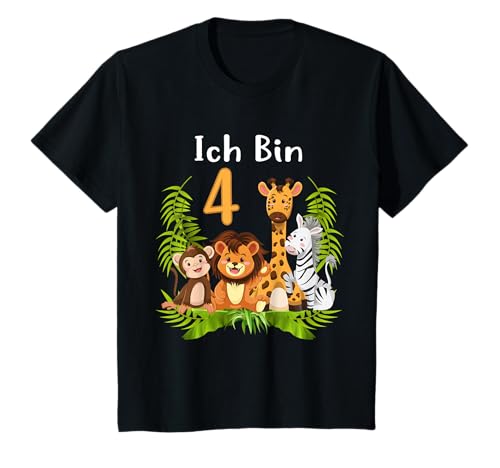 4. Geburtstag Vierter Kindergeburtstag Mädchen Dschungel T-Shirt 4. Geburtstag Vierter Kindergeburtstag Mädchen Dschungel T-Shirt von Dschungel Geburtstag & Zoo-Tiere Design Shop