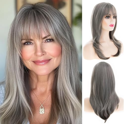 Dsimeig Lange gerade Bangs Perücke Frauen Mode synthetische weiche seidige tägliche Party Halloween Perücke Dsimeig Lange gerade Bangs Perücke Frauen Mode synthetische weiche seidige tägliche Party Halloween Perücke von Dsimeig