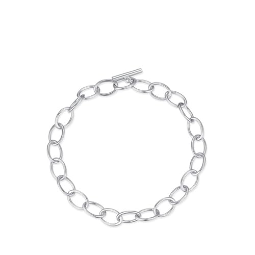 925 Silber Armband Damen, Armbänder Damen Elegant Kubanische Kette Verstellbar Silber Schmuck von Dsnyu