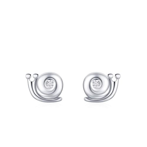925 Silber Ohrringe Stecker, Ohrringe Hochzeit Silber Schnecke Zirkonia Runde Form Damen Schmuck von Dsnyu