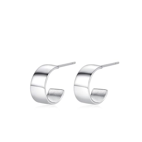 925 Silber Ohrringe Stecker, Ohrringe Silber Elegant C-Form Damen Schmuck Mode Knorpel Piercing Geschenk für Geburtstag von Dsnyu