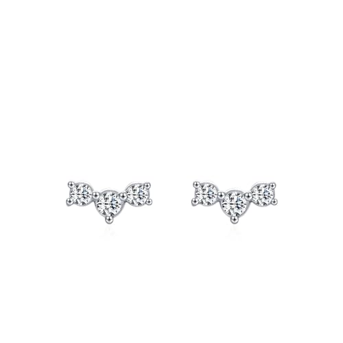 925 Silber Ohrringe Stecker, Ohrringe Silber Vintage Geometrisch mit Zirkonia Damen Schmuck Mode Knorpel Piercing von Dsnyu