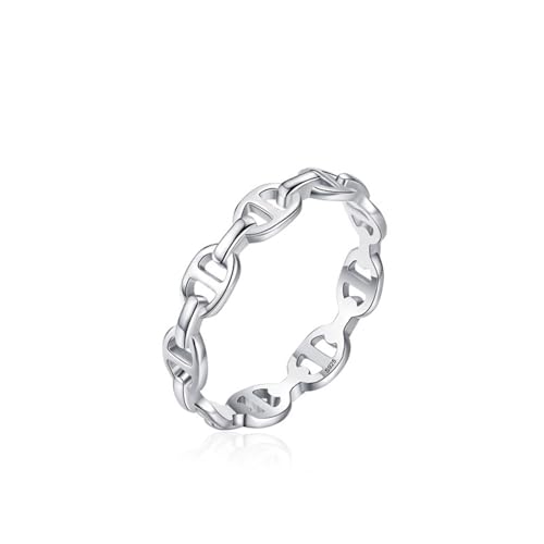 925 Silber Ringe Damen, Eheringe Schweinenase Silber Schmuck Geschenk für Geburtstag Größe 60 (19.1) von Dsnyu