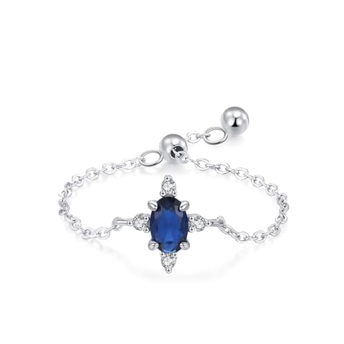 925 Silber Ringe Damen, Eheringe Taubenei-Verstellkette Zirkonia Ovale Form Silber Schmuck Größe Verstellbar 925 Silber Ringe Damen, Eheringe Taubenei-Verstellkette Zirkonia Ovale Form Silber Schmuck Größe Verstellbar von Dsnyu