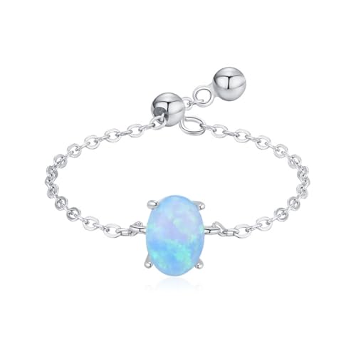 925 Silberring Frauen, Trauringe Verstellbarer Dünner Opalschmuck Opal Ovale Form Silber Größe Verstellbar 925 Silberring Frauen, Trauringe Verstellbarer Dünner Opalschmuck Opal Ovale Form Silber Größe Verstellbar von Dsnyu
