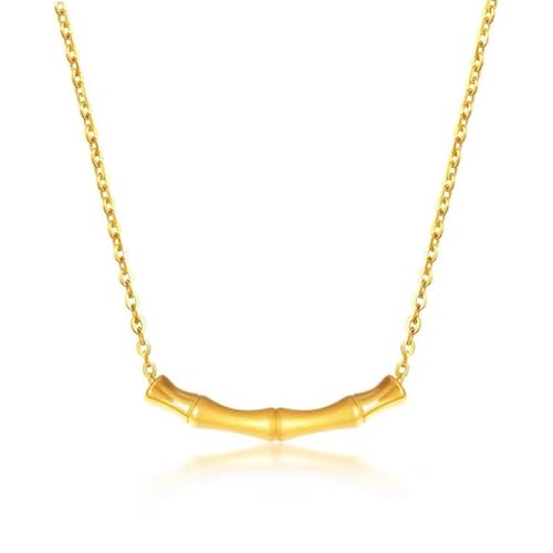 Anhänger Halskette Gold, Kette Damen Hochzeit 24 Karat Gelbgold Geometrie Anhänger Ketten für Ehefrau Mutter von Dsnyu