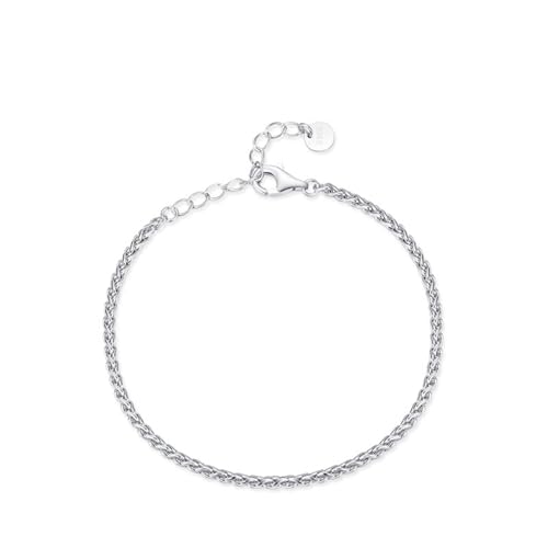Armband 925 Silber, Bracelet Women Einfache Kette Silber Damen Schmuck Geschenk für Geburtstag von Dsnyu