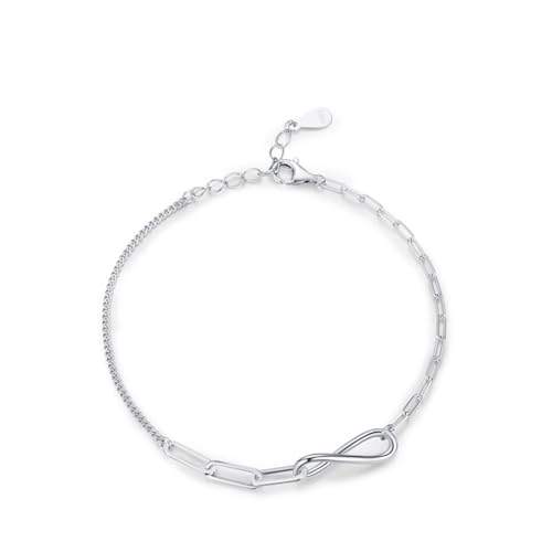 Armband 925 Silber Damen, Armbänder Damen Modern Unendlich Symbol Einstellbar Silber Schmuck von Dsnyu