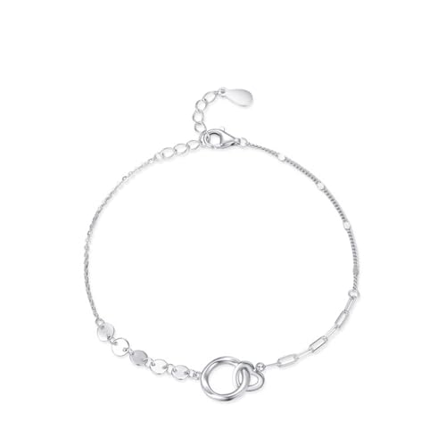Armband Damen Herz, Armbänder Silber 925 Sterling Silber Herzform Verstellbar Schmuck von Dsnyu